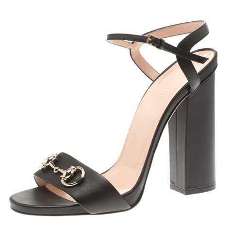 gucci block heel sandal|Gucci high heels sandals.